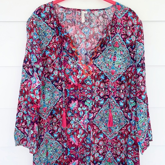 Seafolly Tapestry Long Line Casablanca Kaftan XL - Picture 10 of 15